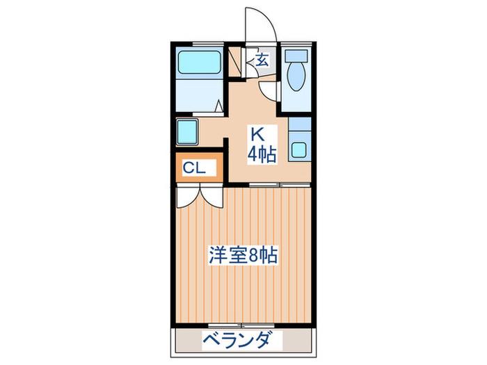 鎮守荘(1K/2階)の間取り写真