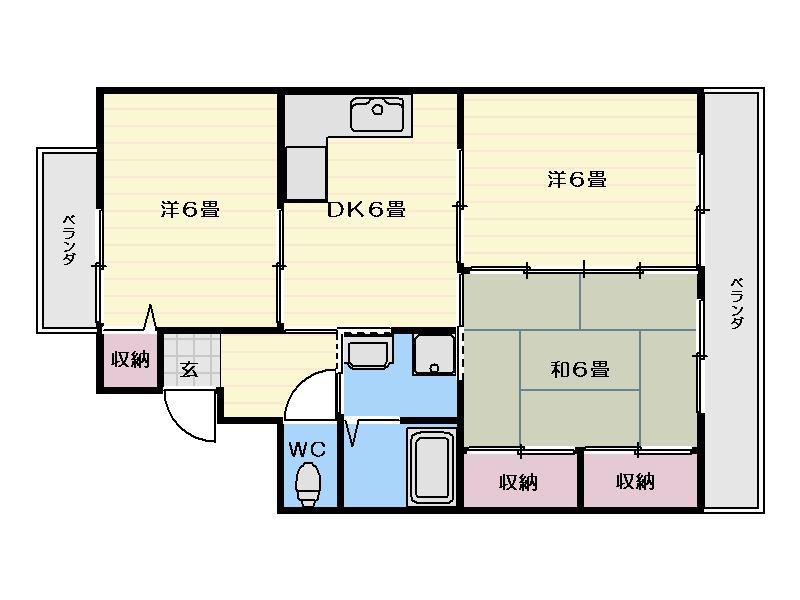 フローレンス吉野I(3DK/3階)の間取り写真
