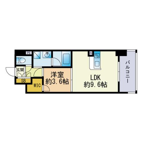 オーキッドレジデンス上呉服(1LDK/3階)の間取り写真