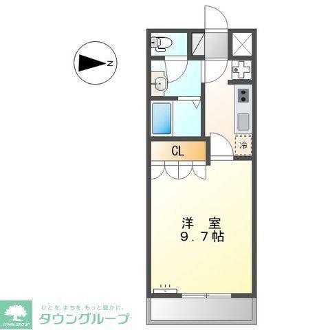 リバティヒル(1K/2階)の間取り写真
