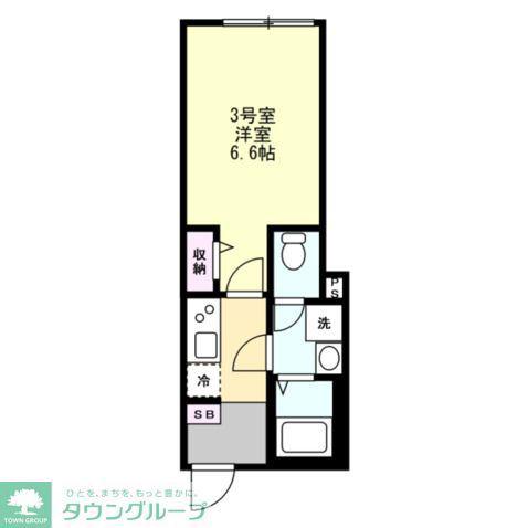 久比里アパート(1K/3階)の間取り写真