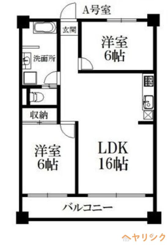 サン・マンション千種(2LDK/4階)の間取り写真