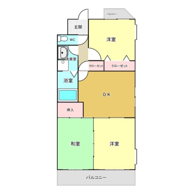 グレースメゾン名海3(3DK/4階)の間取り写真