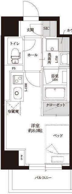 セルン新町(ワンルーム/5階)の間取り写真
