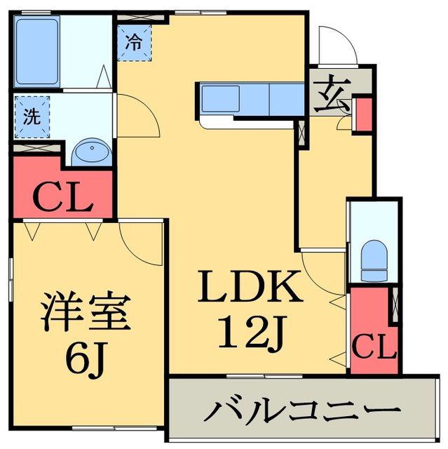 ラモンターニュ4(1LDK/1階)の間取り写真