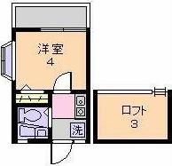 ローズアパートR21(1K/2階)の間取り写真