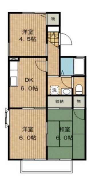 セジュールサンモリ(3DK/2階)の間取り写真