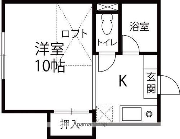 ヴィラ・エスエフ(ワンルーム/1階)の間取り写真
