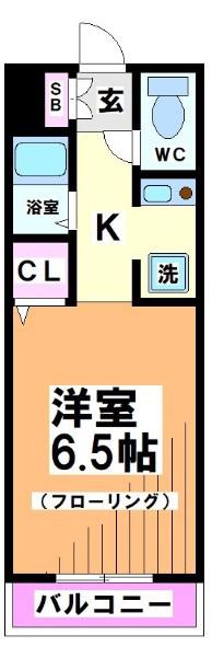 ハイツけやき5番館(1K/3階)の間取り写真
