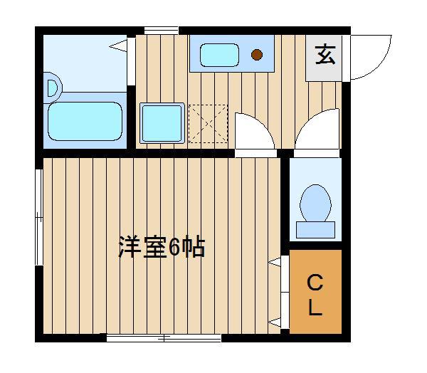 ぐれいす江古田(1K/2階)の間取り写真
