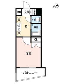 ロイヤルパレス高円寺(1K/4階)の間取り写真