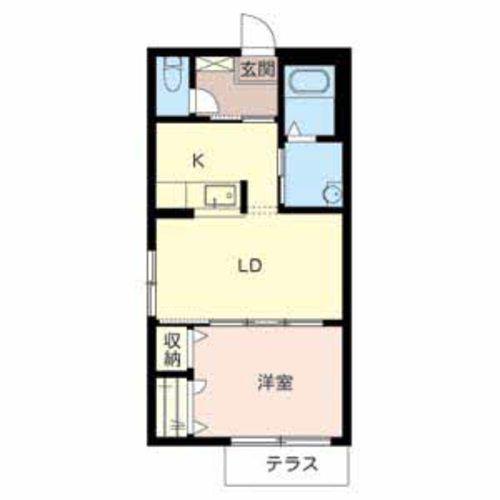 クラヴィエ睦美(1LDK/1階)の間取り写真