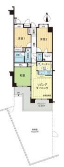 ライオンズガーデンヒルズ白山(3LDK/1階)の間取り写真