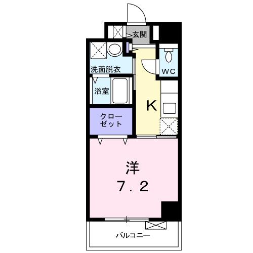 ラフィーナ(1K/2階)の間取り写真