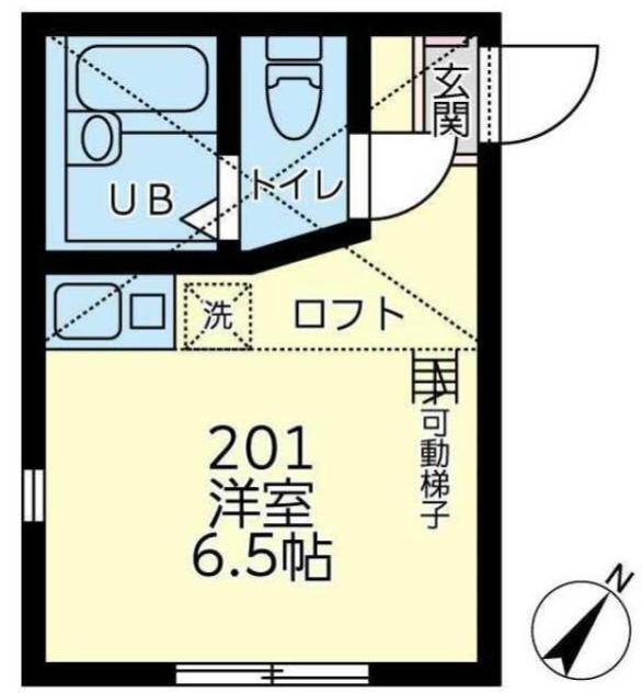 ユナイト七島アルカシオン(ワンルーム/2階)の間取り写真