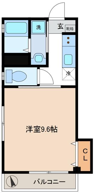 SJ武蔵小杉(1K/3階)の間取り写真
