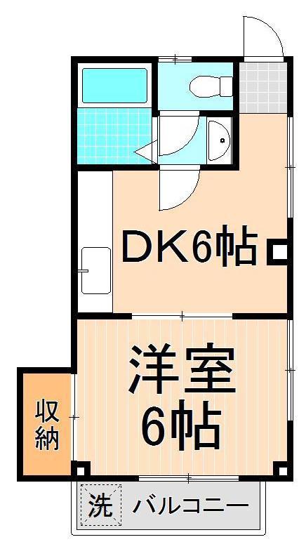 クレストコート(1DK/1階)の間取り写真