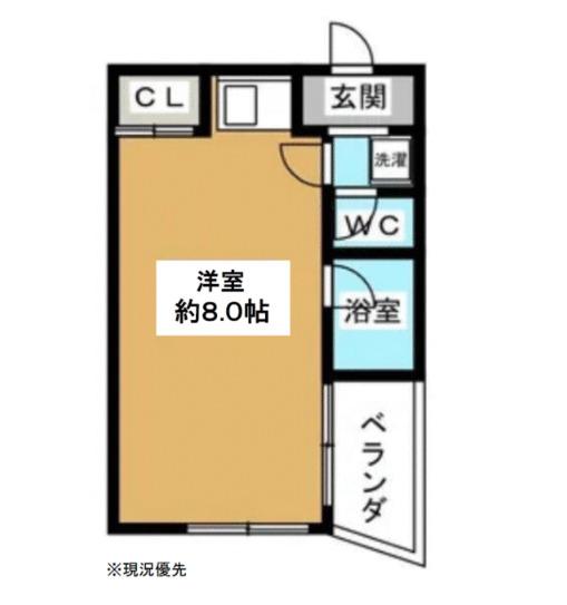 ヴィレドソレイユ(ワンルーム/5階)の間取り写真