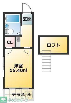 エクセル狭山(1K/1階)の間取り写真
