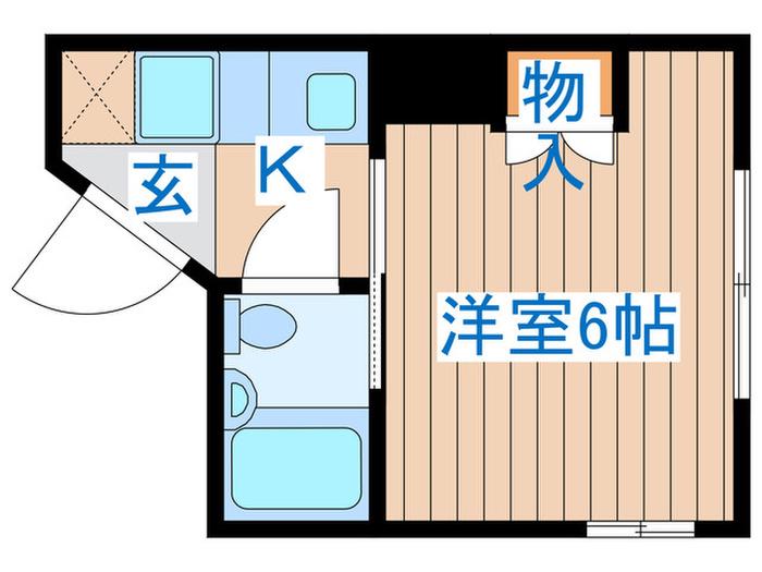 ハイツ カルチエラタン(1K/2階)の間取り写真