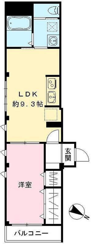 DIAMANT(1LDK/2階)の間取り写真