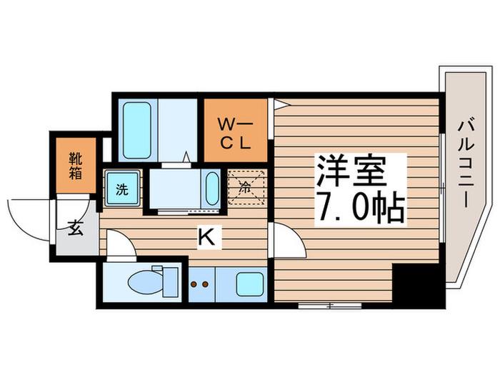 ESTEM COURT KAMEIDO TOKYO イースト(1K/12階)の間取り写真