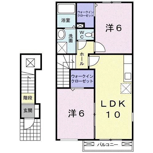 エテルノ コルソ(2LDK/2階)の間取り写真