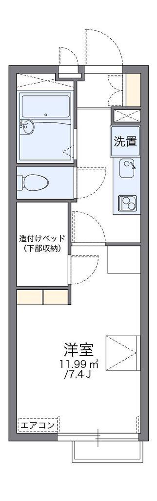レオパレスルーナ(1K/2階)の間取り写真