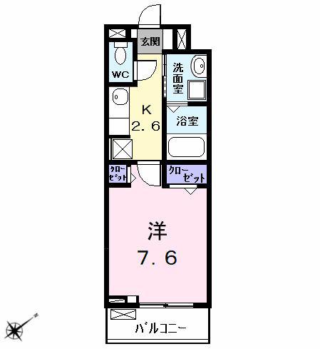 ザ ルミナス トキワ(1K/3階)の間取り写真