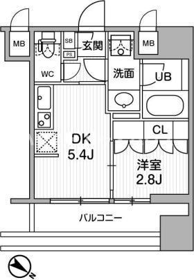 NIDO SUGAMO(1DK/9階)の間取り写真