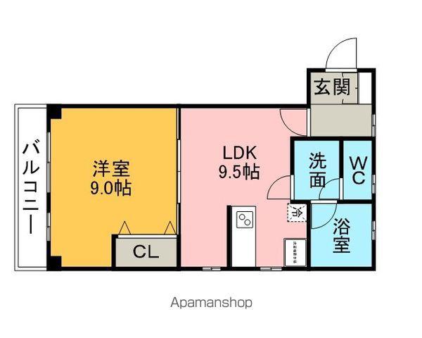 アラタビル(1LDK/3階)の間取り写真