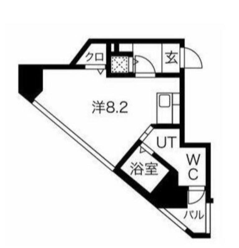 スパシエルクス五反田(ワンルーム/3階)の間取り写真