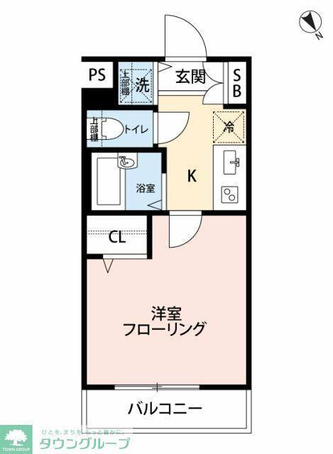 スカイコート中村橋第3(1K/3階)の間取り写真