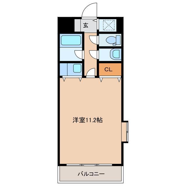 インペリアルKAKU(ワンルーム/6階)の間取り写真