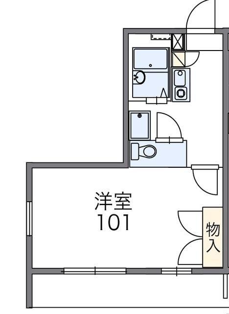 レオパレスソフィアA(1K/2階)の間取り写真