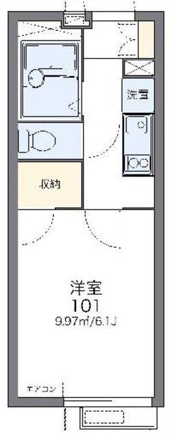 レオパレスゼルコバII(1K/3階)の間取り写真