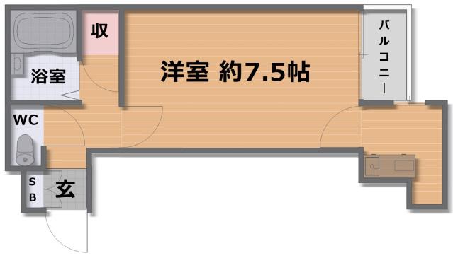 AMPLEUR(1K/4階)の間取り写真