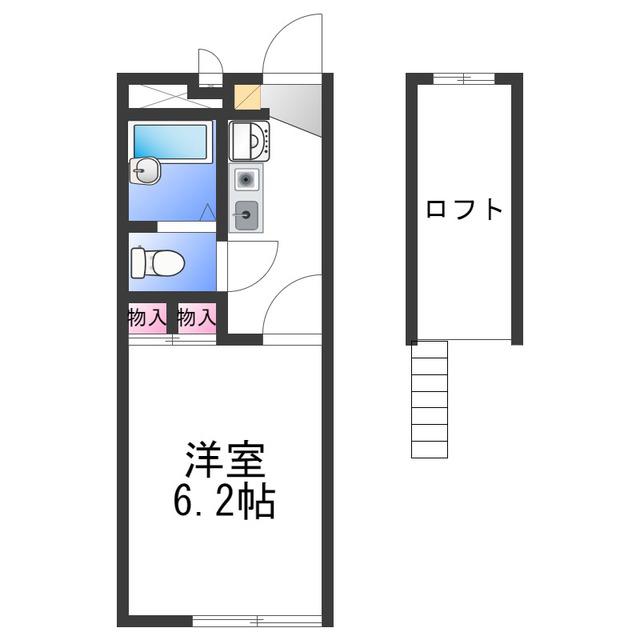 レオパレスメルツェIII(1K/2階)の間取り写真