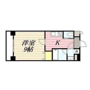 アマーレ東海通(1K/10階)の間取り写真
