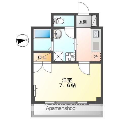 コンフォールみすず(1K/1階)の間取り写真