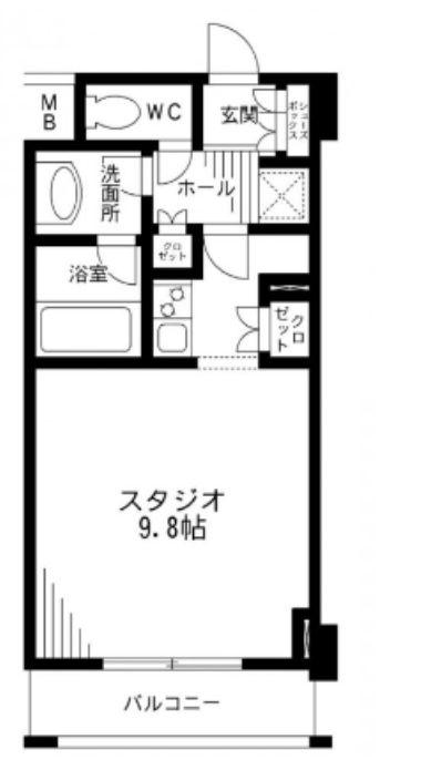 レジディア九段下(ワンルーム/8階)の間取り写真