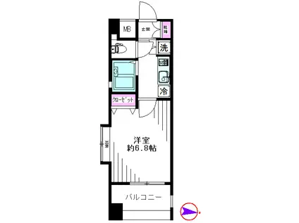 ミリオン大塚アヴィニティー(1K/11階)の間取り写真