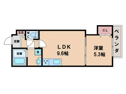 ラモーナ照ヶ丘II(1LDK/1階)の間取り写真