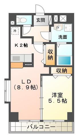 メゾン・ド・ルミエール(1LDK/1階)の間取り写真