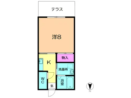 マ・メゾン(1K/1階)の間取り写真