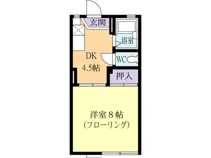 メゾン ソーマ(1K/2階)の間取り写真