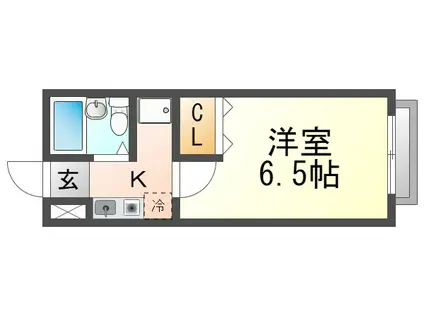池住マンション(1K/1階)の間取り写真
