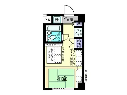 アルファコンフォート横浜(1K/5階)の間取り写真