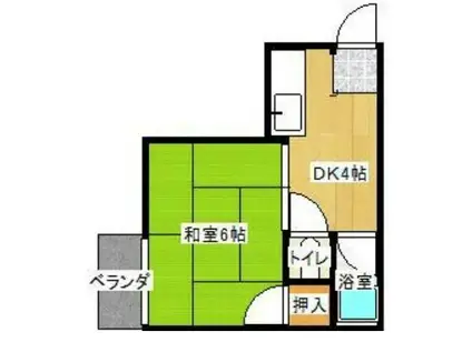 メゾン本町(1DK/3階)の間取り写真