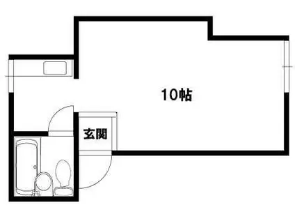 トレンディII(ワンルーム/2階)の間取り写真